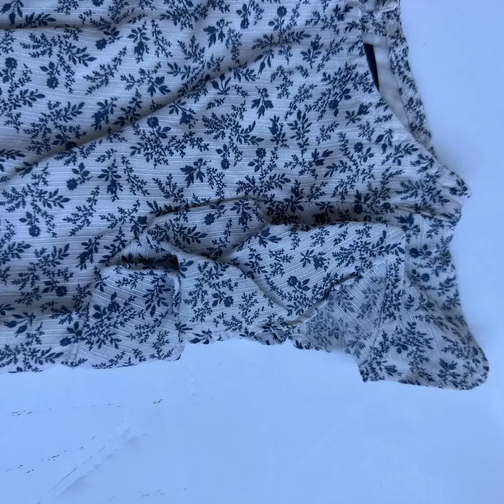 Ralph Lauren Floral Print Poplin Short Sleeve Blouse size 4